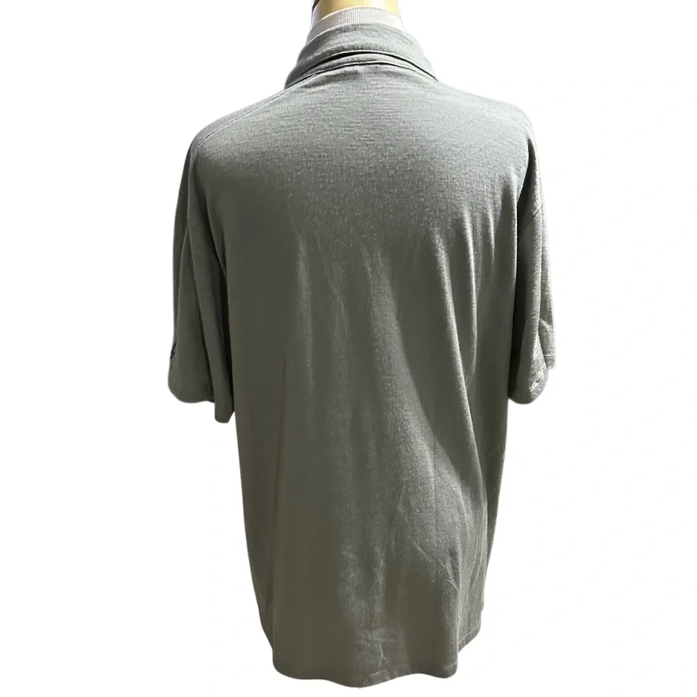 IBEX MERINO WOOL GRAY POLO SHIRT SIZE L - Picture 3 of 5